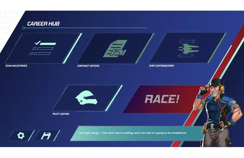 Career mode screenshot from Millennium Runners