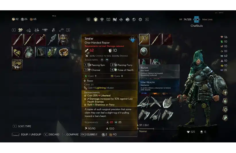 No Rest for the Wicked Fencer Build