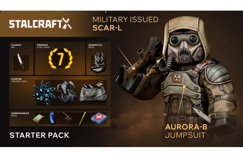 Screenshot from STALCRAFT: X Starter Edition, MMO FPS, story-driven