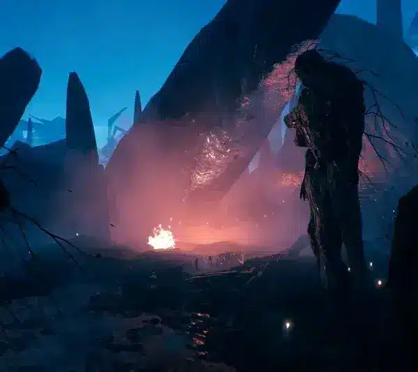 Screenshot of gameplay from the new dark fantasy indie horror game Asthenia