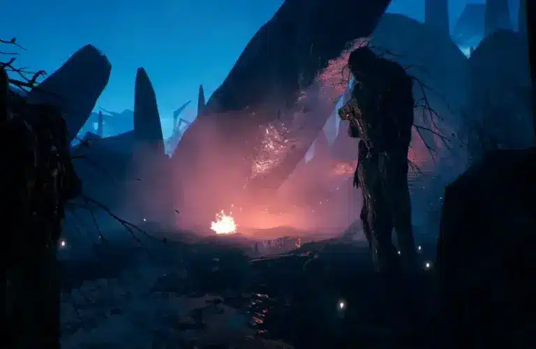 Screenshot of gameplay from the new dark fantasy indie horror game Asthenia