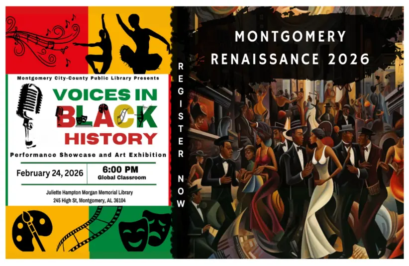 Voices in Black History Showcase 2026 via Montgomery City County Public Library, Feb 24th, 2026.
