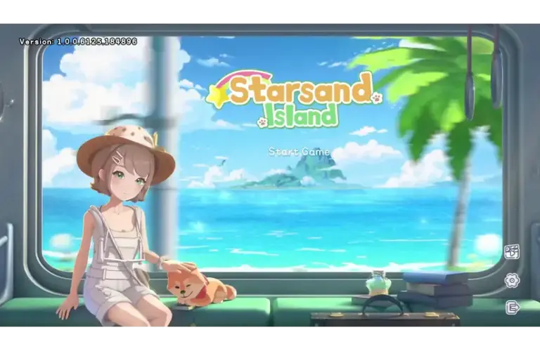 Starsand Island Start Game screen, Seed Sparkle Lab, life sim
