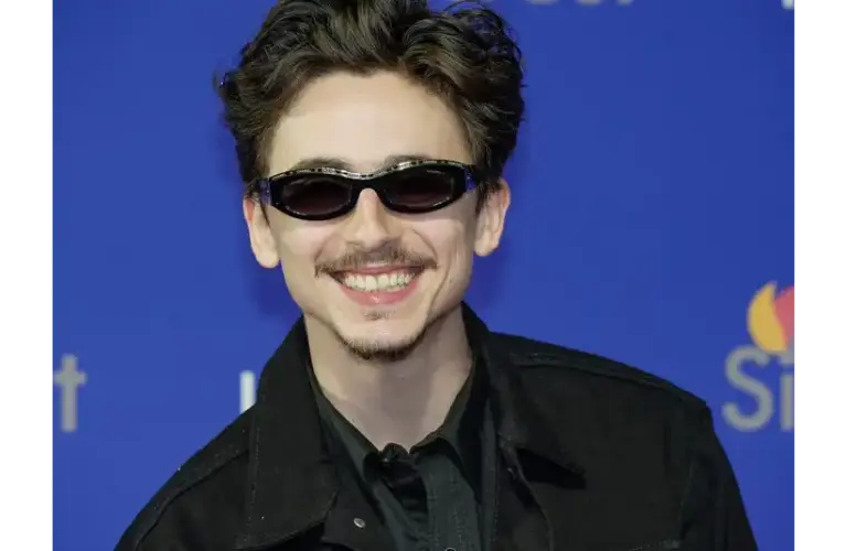 Timothee Chalamet is photographed on the red carpet during the Palm Springs International Film Awards in Palm Springs, Calif., Jan. 3, 2025.