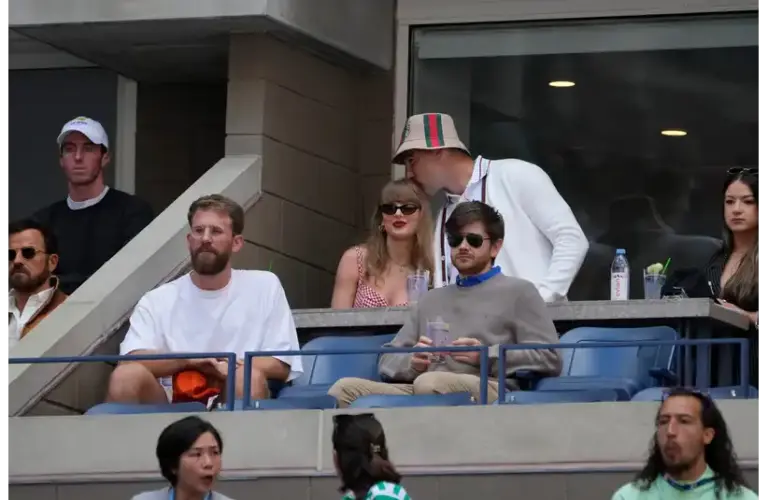 Taylor Swift and Travis Kelce. © Robert Deutsch / USA TODAY NETWORK via Imagn Images