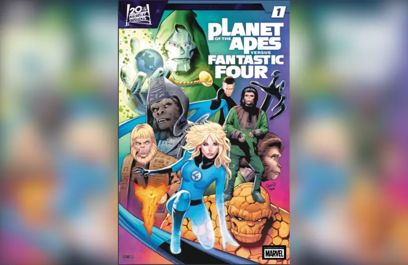 Cover for "Planet of the Apes Vs. Fantastic Four #1," Courtesy of Marvel Comics