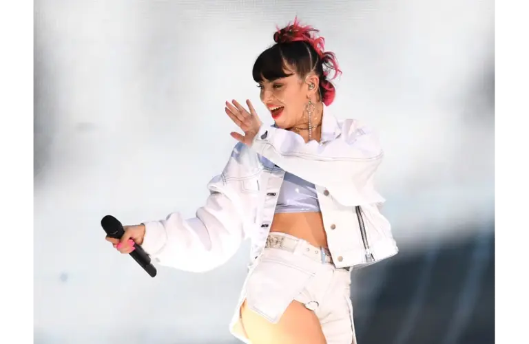 Recording artist Charli XCX performs at the Hard Rock Stadium.