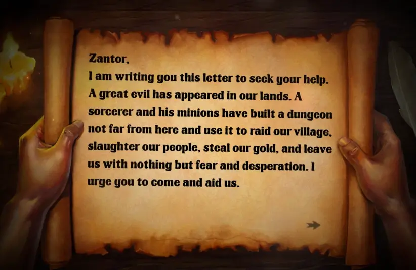 A warning letter from Dark Quest