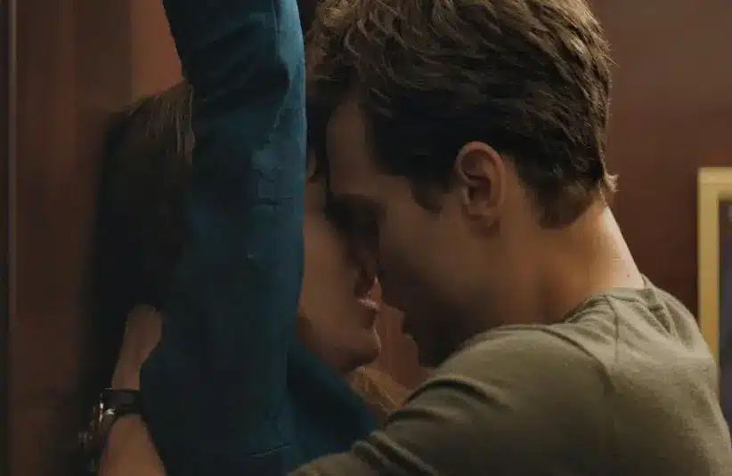 Ana and Christian in Fifty Shades of Grey, one of the worst date movies.