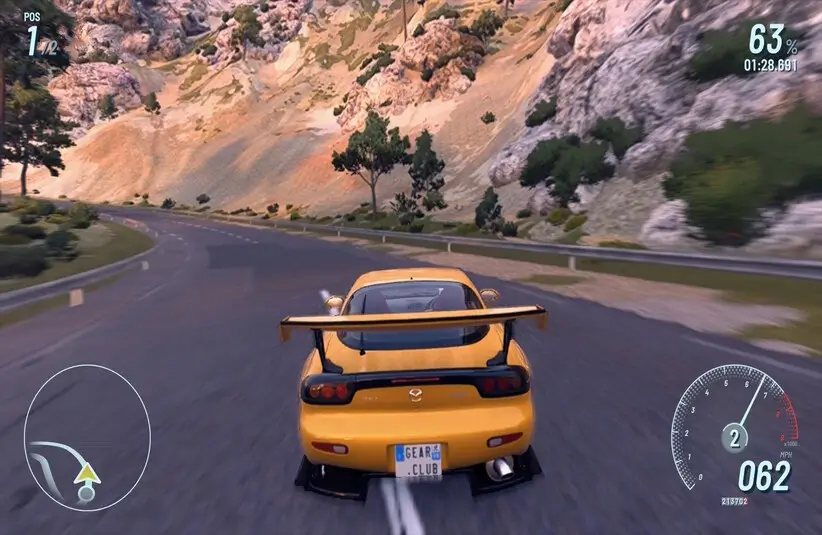 Racing down the road in Gear.Club Unlimited 3.