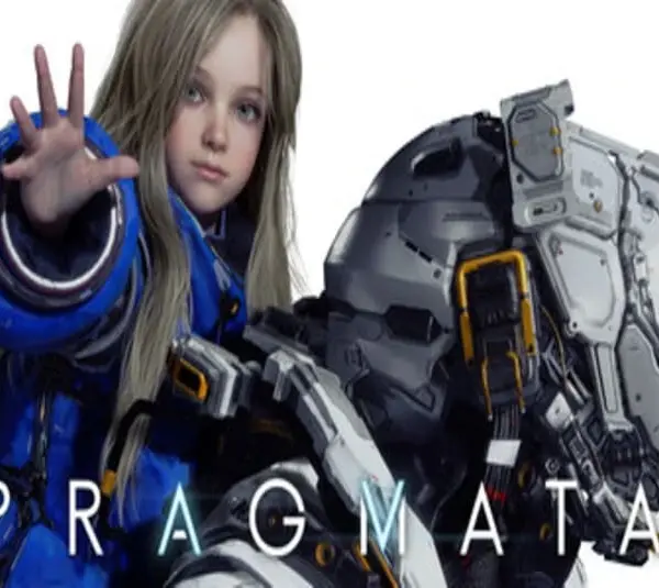 Hugh and Diana from Pragmata, with the logo "Pragmata."