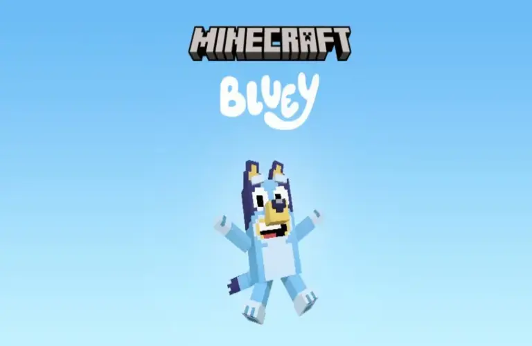 Minecraft x Bluey DLC Bluey's House poster
