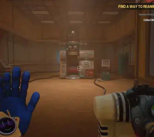 standing in front of the googly eyed memory machine in Poppy Playtime Chapter 5