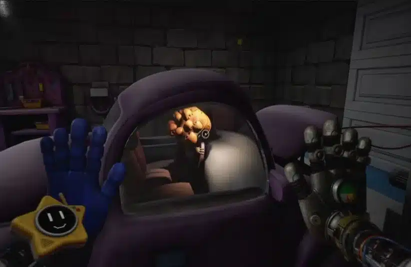 finding Dusky trapped in the garage at Lily Lovebraid's dollhouse in Poppy Playtime Chapter 5