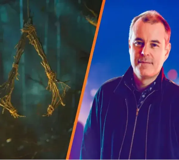 Clint Hocking and Assassin's Creed Hexe poster art side-by-side