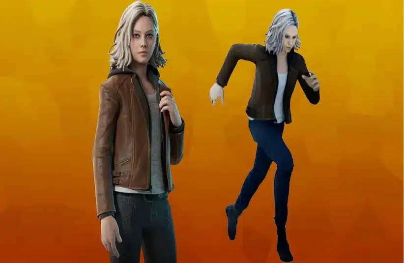 Grace Ashcroft skin in Fortnite regular stance and running motion