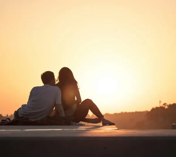 Couple practicing their hobbies.