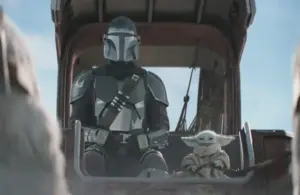 Din Djarin and Grogu in The Mandalorian and Grogu