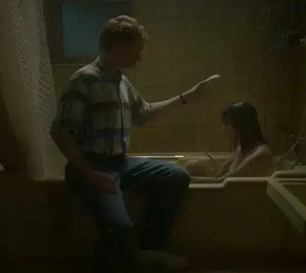 Domhnall Gleeson and Taylor Swift in the "Opalite" music video