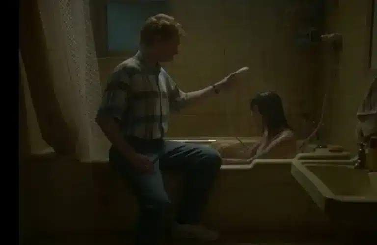 Domhnall Gleeson and Taylor Swift in the "Opalite" music video