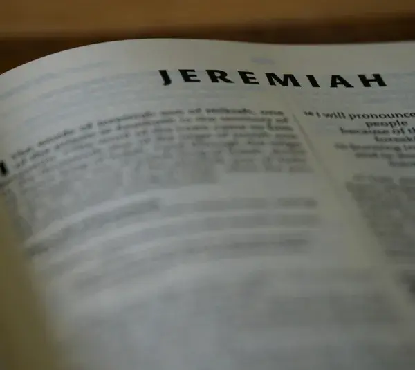 In daily devotion, BIble is open to Jeremiah.