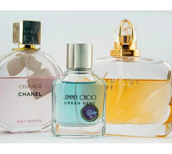 three different perfumes for winter fragrances