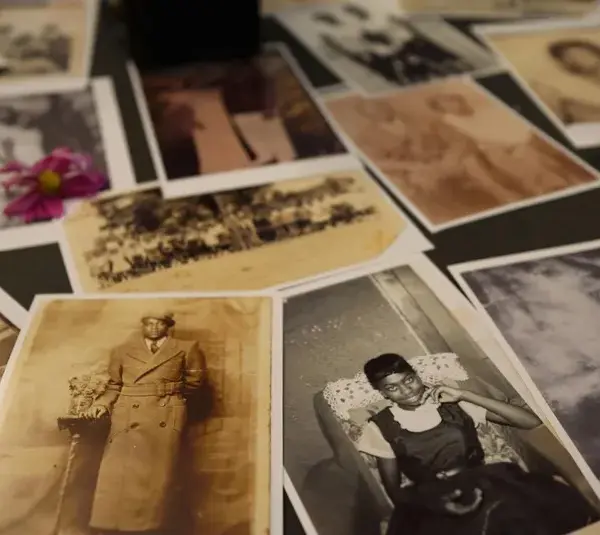 Photos in black history are displayed.