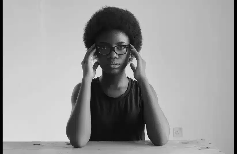 Black artists feature black -and-white photographs in artworks.