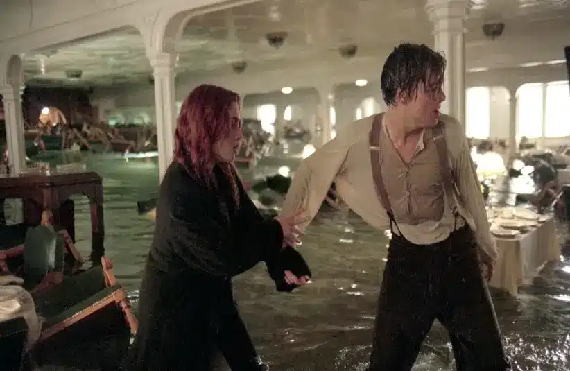 Jack and Rose in Titanic, one of the best date movies.