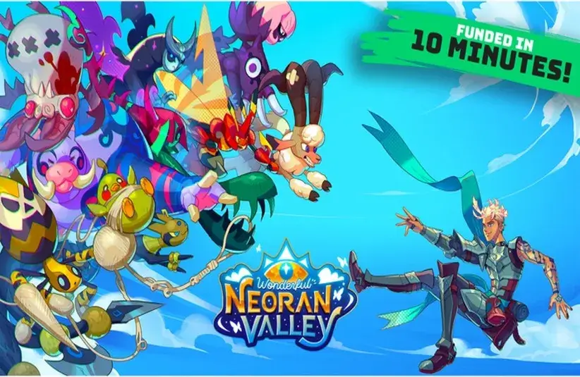 Advertisement Logo for new kickstarter video game Wonderful Neoran Valley