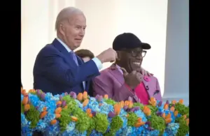 Al Roker & Joe Biden at annual Easter Egg Roll in 2023
