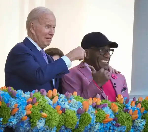 Al Roker & Joe Biden at annual Easter Egg Roll in 2023