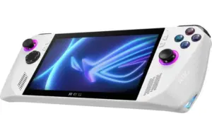 Handheld PC Asus ROG Ally in a white color with AMD Ryzen Z1 proccessor