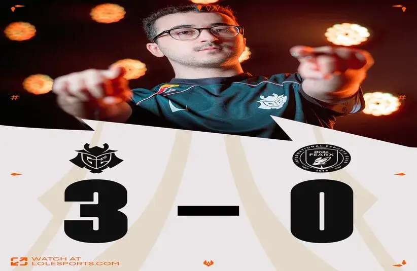 G2 beating BFX 3-0 in the Final First Stand Group Stage Match