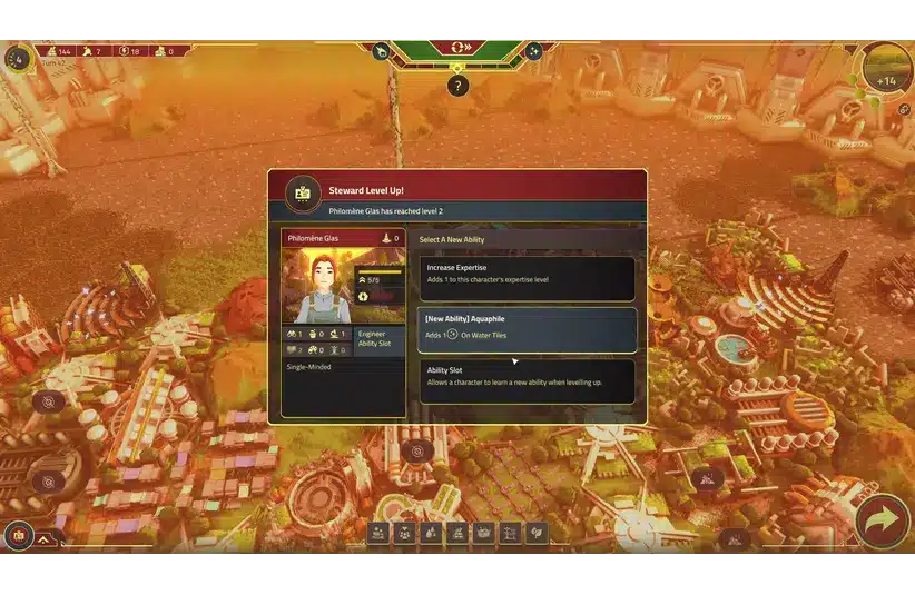 Specialist screen from Generation Exile