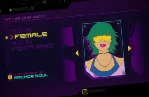 The character creation screen for GridBeat.