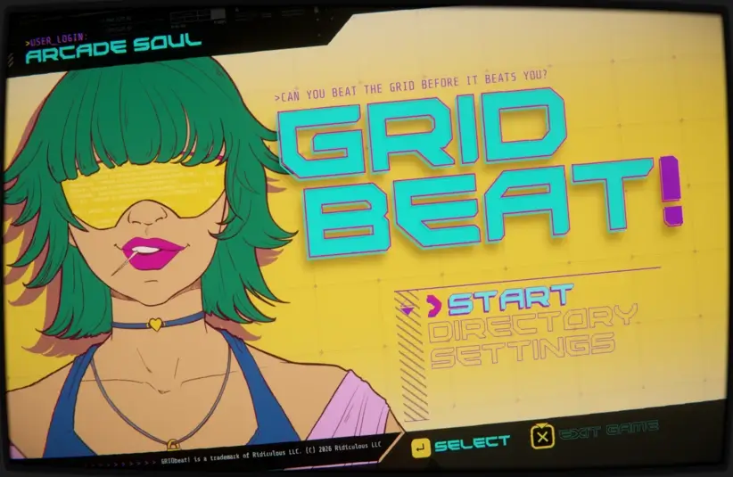 The main menu of GridBeat.