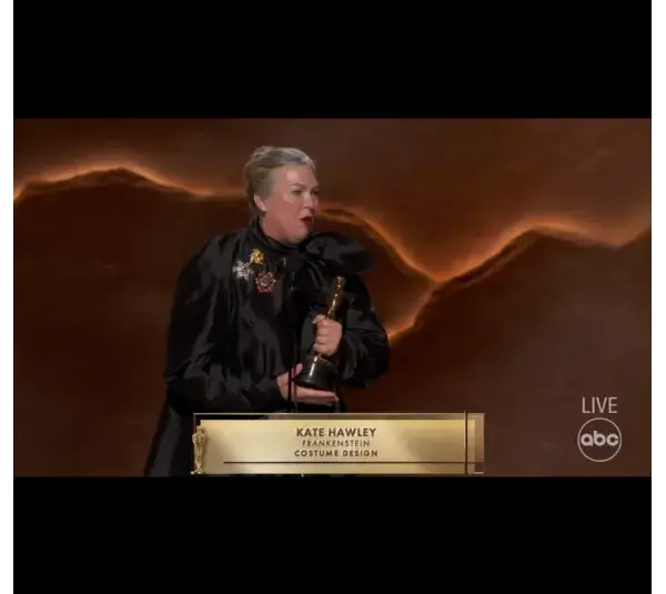 Image of Kate Hawley, Frankenstein, Best Costume Design, at the Oscars
