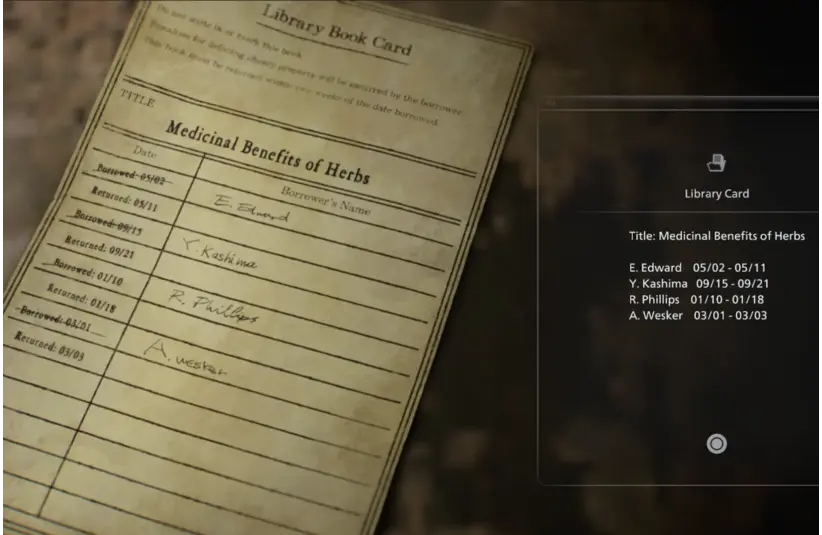 Resident Evil Requiem Briefcase Code has a clue on the missing library card in S.T.A.R.S. office
