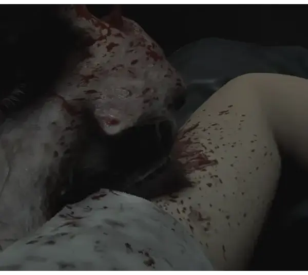 Resident Evil Requiem Grace being bitten by the infected cop