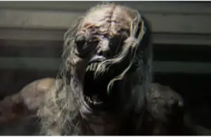 Resident Evil Requiem The Girl roaring at Grace/player will burning in the light