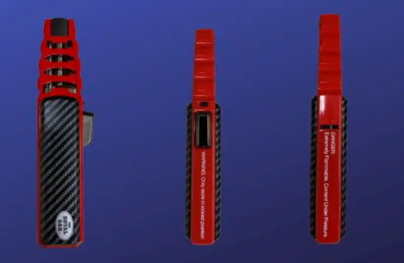 Images of Royal Oak Lighter on a dark blue background