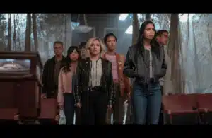 Dermot Mulroney, Hayden Panettiere, Mason Gooding, Melissa Barrera, Jenna Ortega, Jasmin Savoy Brown, Jack Champion in Scream 6 - There were plans for Sam and Tara's character arcs for Scream 7