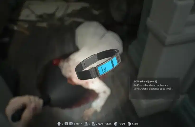 Level 1 Wristband found past 2F Lead Researcher's Office