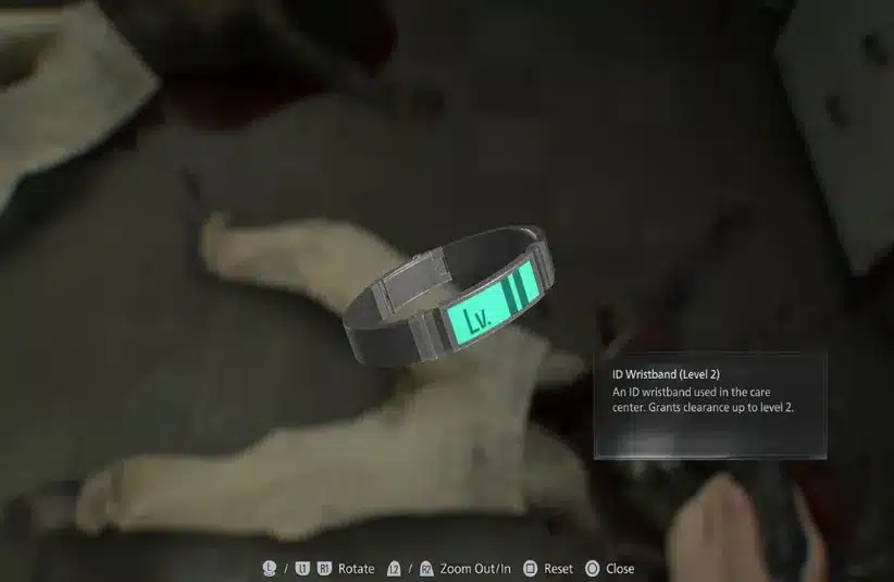 Level 2 Wristband obtained in 1F East Wing Examination Room