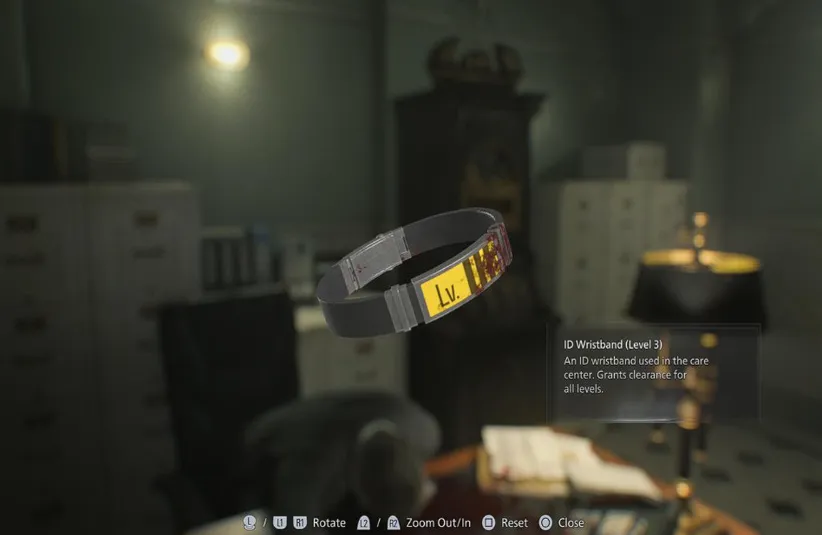 Level 3 Wristband obtained in Security Manager's Office
