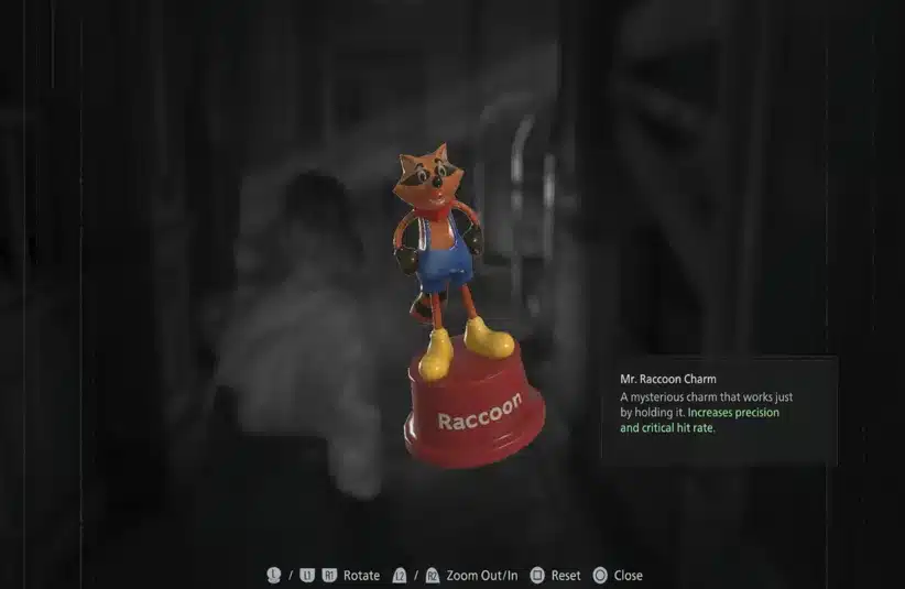 Mr. Raccoon Charm from Resident Evil Requiem