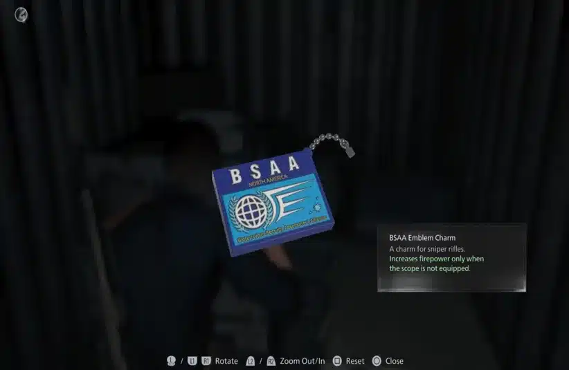 B.S.A.A. Charm from Resident Evil Requiem
