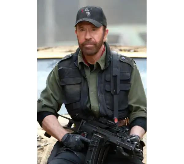 Chuck Norris in "The Expendables 2." Photo by Frank Masi, SMPSP - © Barney's Christmas, Inc.