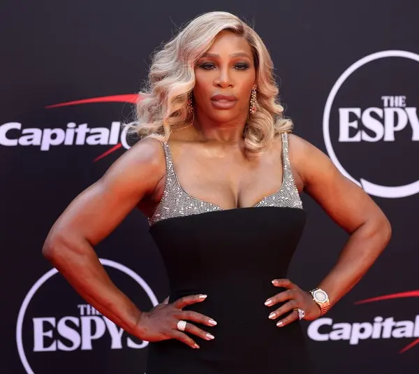 Jul 11, 2024; Los Angeles, CA, USA; Former tennis star Serena Williams arrives on the red carpet before hosting the 2024 ESPYS at Dolby Theatre. Women's History Month